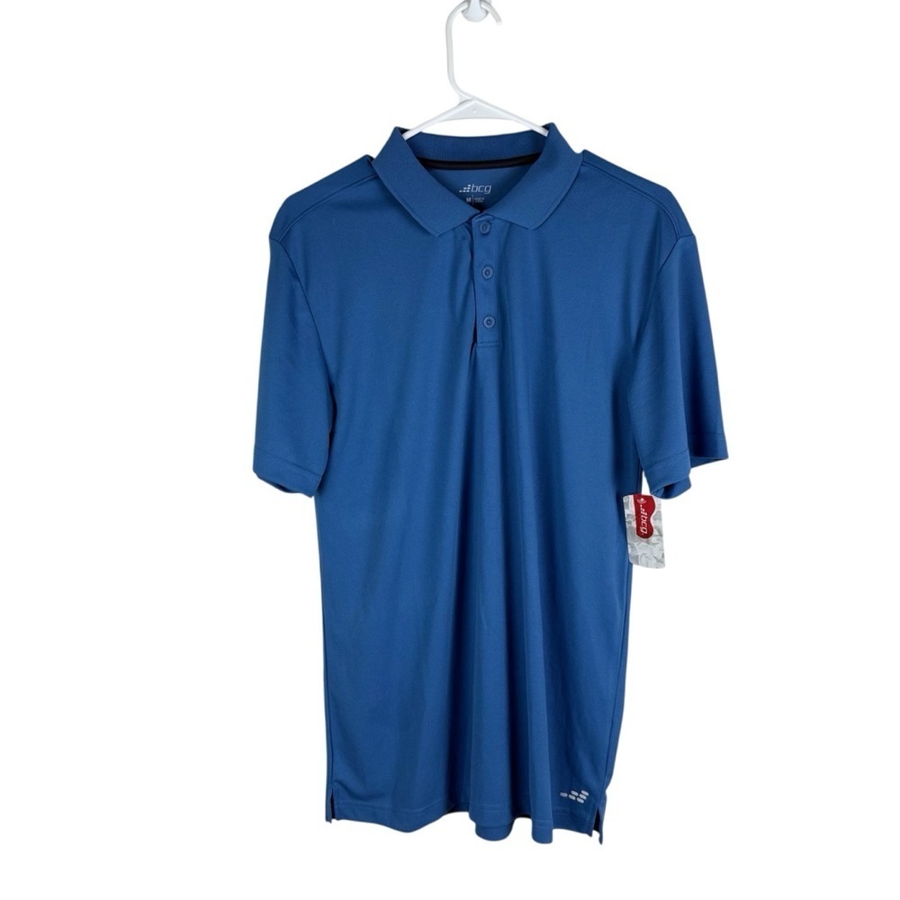 NWT Bcg Men Blue Polo Shirt Relaxed Fit Size M